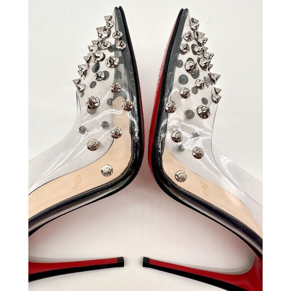 Christian Louboutin Patent PVC Collaclou 100 Pump Black High Heels EU38.5 US8.5 - Picture 14 of 14
